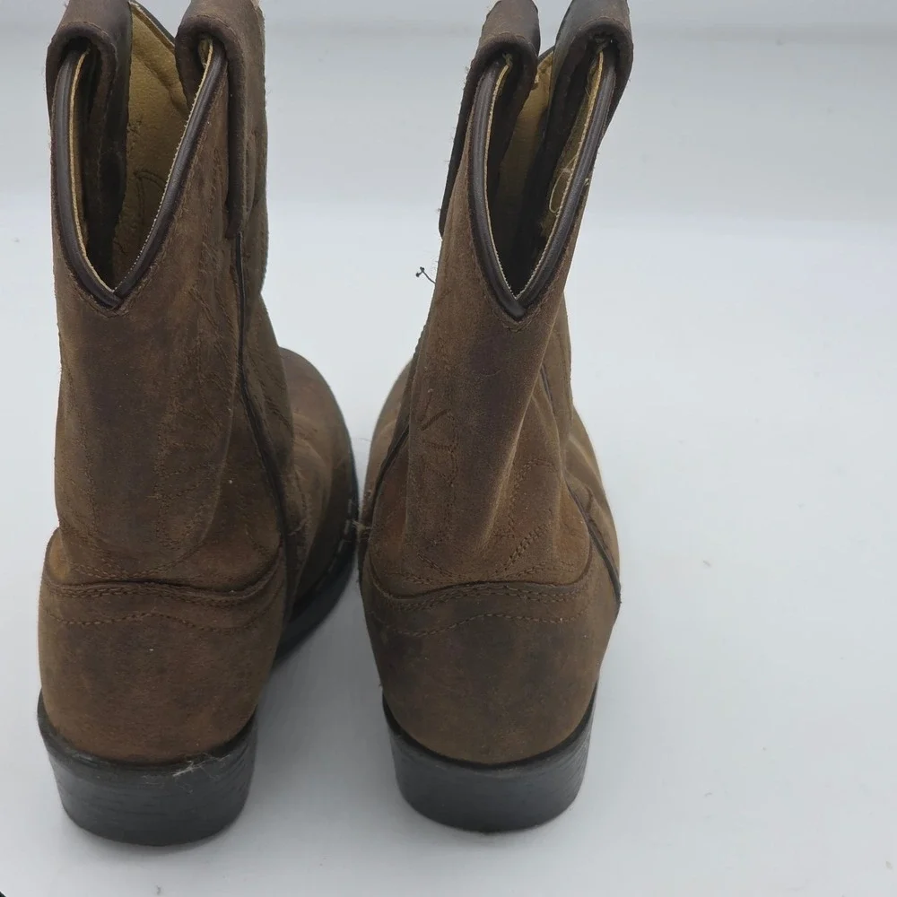 Masterson‎ Boot Co Kids Brown Suede Western Cowboy Boots Size 10.5 M
